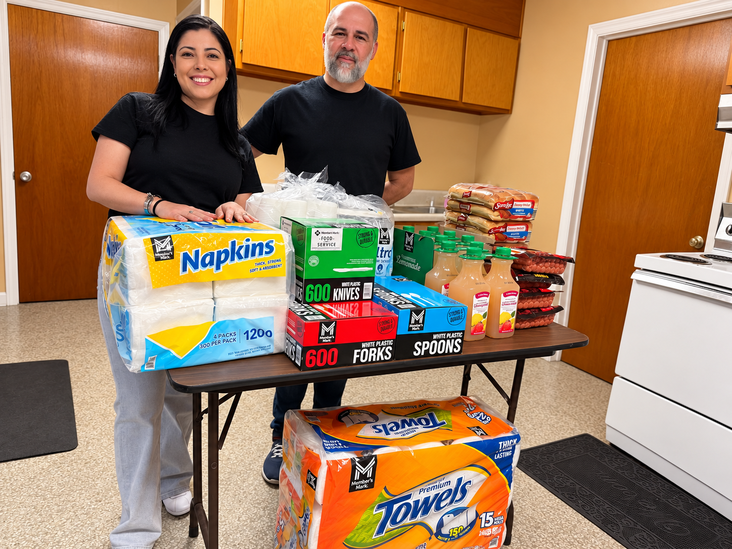 HavServe volunteers prepare food and essential supplies for families in Central Florida.